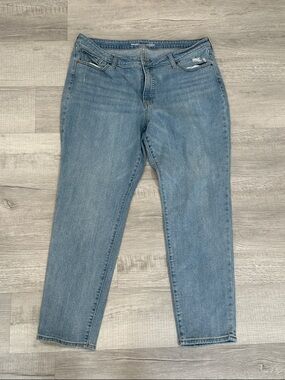 Old Navy Light Blue Ankle Crop Straight Jeans